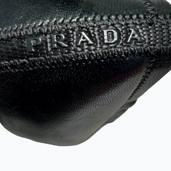 PRADA BLACK NAPPA SPORT B CALZATURE DONNA ELASTIC TOP CONE HEEL ROUND TOE PUMPS - Picture 9 of 15